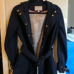Navy Blue Rain Coat Jacket